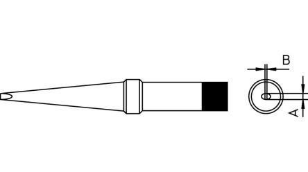 Weller PTL8 (425°C) 2 mm Screwdriver Soldering Iron Tip for use with TCP (series (old generation) [4PTL8-1]; 285-7598
