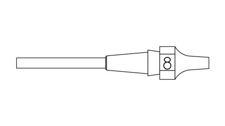 Weller 1 XDSL Desoldering Nozzle for use with DSX120, WXDP120, WXDV120 Desoldering Irons [T0051326699]; 285-7616