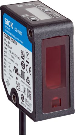 SICK Distance Distance Sensor, Block Sensor, 200 - 1200 mm Detection Range IO-LINK [OD2000-7002T15]; 285-8896