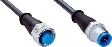 SICK Straight Female 5 way M12 to Straight Male 5 way M12 Connector & Cable, 15m [YF2A15-150UB5M2A15 / 2096171]; 285-9134
