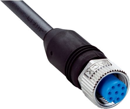 SICK Straight Female 8 way M12 to Unterminated Connector & Cable, 2m [YF2A18-020UA5XLEAX / 2095652]; 285-9143