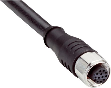SICK Straight Female 12 way M12 to Unterminated Connector & Cable, 5m [YF2A6B-050UD3XLEAX / 6054974]; 285-9178
