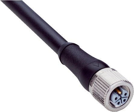 SICK Right Angle Female 5 way M12 to Straight Unterminated Connector & Cable, 5m [YF2L15-050UH1XLEAX / 2099626]; 285-9183