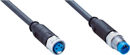 SICK Straight Female 3 way M8 to Male 3 way M8 Connector & Cable, 1.5m [YF8U13-015UA1M8U13 / 2096302]; 285-9192