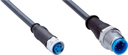 SICK Straight Female 4 way M8 to Male 4 way M12 Connector & Cable, 5m [YF8U14-050UA3M2A14 / 2096137]; 285-9198