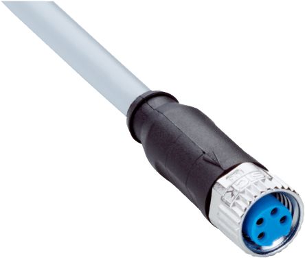 SICK Straight Female 4 way M8 to Unterminated Connector & Cable, 20m [YF8U14-200VA3XLEAX / 2095891]; 285-9202