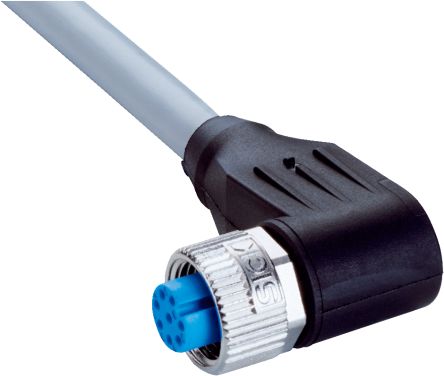 SICK Right Angle Female 8 way M12 to Unterminated Connector & Cable, 5m [YG2A28-050VA6XLEAX]; 285-9219