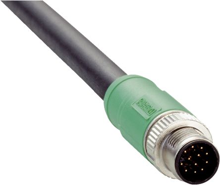 SICK Straight Male 12 way M12 to Unterminated Connector & Cable, 5m [YM2A2B-050UD3XLEAX]; 285-9227