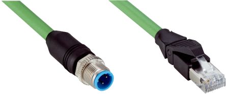 SICK Straight Male 4 way M12 to Straight Male 4 way RJ45 Connector & Cable, 3m [YM2D24-030PN1MRJA4]; 285-9231