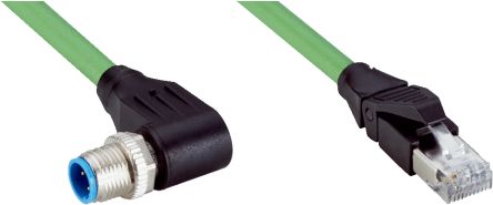 SICK Straight Male 4 way M12 to Straight Male 4 way RJ45 Connector & Cable, 10m [YN2D24-100PN1MRJA4]; 285-9247