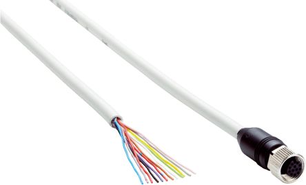 SICK Straight Female 12 way M12 to Unterminated Connector & Cable, 2m [DOL-1212-G02MA]; 285-9445
