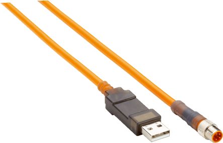 SICK Straight Male 4 way M8 to Straight Male USB A Connector & Cable, 10m [DSL-8U04G10M025KM1]; 285-9482