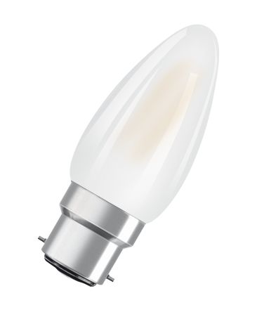 LEDVANCE 40580 B22d LED Bulbs 5.5 W(60W), 2700K, Warm White, Mini Candle shape [4058075654495]; 285-9864