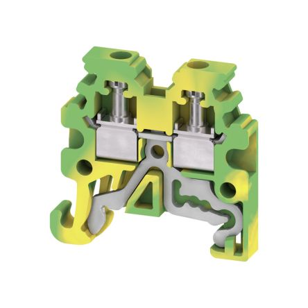 Weidmüller 1798460000 WPE Series Green/Yellow, 1.5mm², 1-Level, Screw Termination, ATEX, IECEx [1798460000]; 286-0066