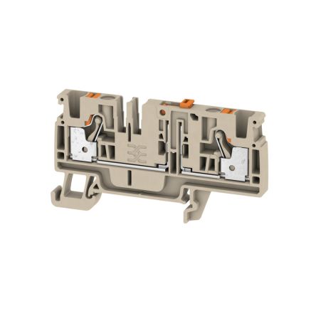 Weidmüller 2429850000 ADT Series Dark Beige, 4mm², 1-Level, Push In Termination, ATEX, IECEx [2429850000]; 286-0086