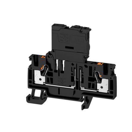 Weidmüller 2434390000 AFS Series Black, 4mm², 1-Level, Push In Termination, Fused, ATEX, IECEx [2434390000]; 286-0098