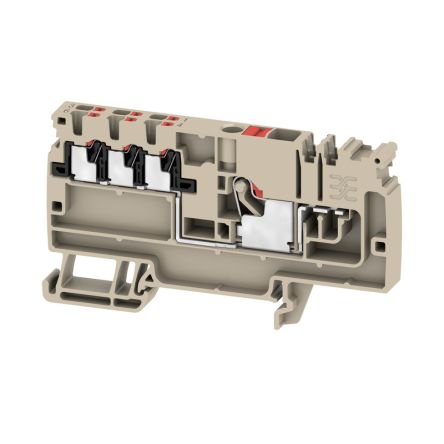 Weidmüller 2464690000 AAP Series Dark Beige, 6mm², 1-Level, Push In Termination, ATEX, IECEx [2464690000]; 286-0101