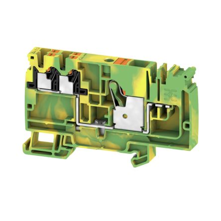 Weidmüller AAP Series Green/Yellow, 10mm², 1-Level, Push In Termination, ATEX, IECEx [2464710000]; 286-0102