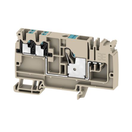 Weidmüller 2464720000 AAP Series Dark Beige, 10mm², 1-Level, Push In Termination, ATEX, IECEx [2464720000]; 286-0104