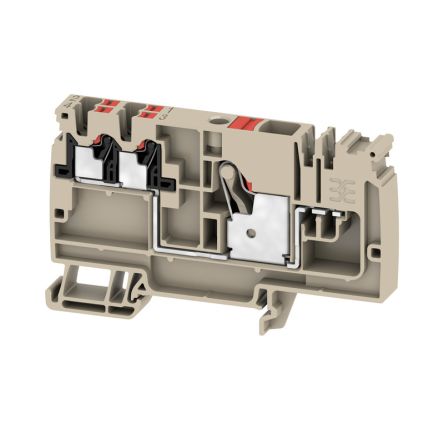Weidmüller 2464730000 AAP Series Dark Beige, 10mm², 1-Level, Push In Termination, ATEX, IECEx [2464730000]; 286-0106