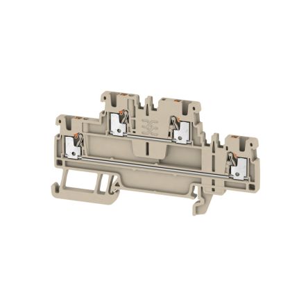 Weidmüller 2469370000 A2T Series Dark Beige, 1.5mm², 2-Level, Push In Termination, ATEX, IECEx [2469370000]; 286-0111