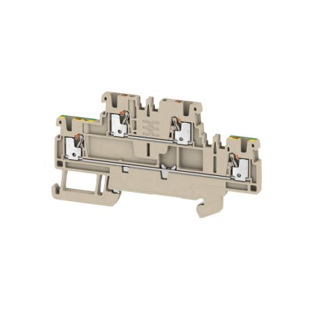 Weidmüller 2469390000 A2T Series Dark Beige, 1.5mm², 2-Level, Push In Termination, ATEX, IECEx [2469390000]; 286-0115