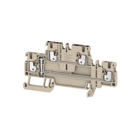 Weidmüller 2469400000 A2T Series Dark Beige, 1.5mm², 2-Level, Push In Termination, ATEX, IECEx [2469400000]; 286-0116