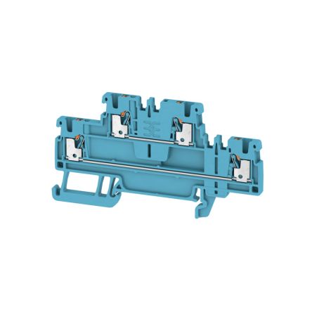 Weidmüller 2471430000 A2T Series Blue, 1.5mm², 2-Level, Push In Termination, ATEX, IECEx [2471430000]; 286-0120