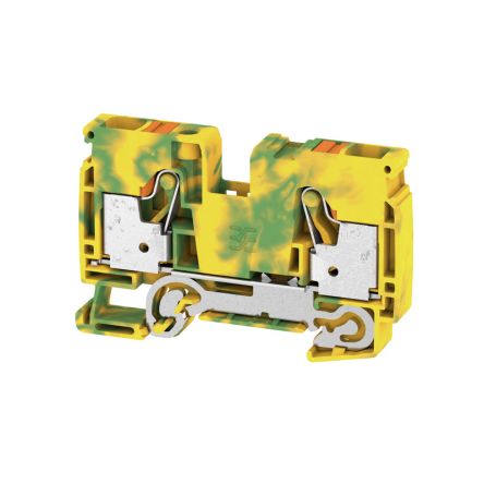 Weidmüller A2C Series Green/Yellow, 10mm², 1-Level, Push In Termination, ATEX, IECEx [2490440000]; 286-0124
