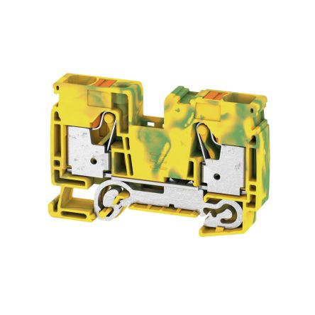 Weidmüller 2494010000 A2C Series Green/Yellow, 6mm², 1-Level, Push In Termination, ATEX, IECEx [2494010000]; 286-0127