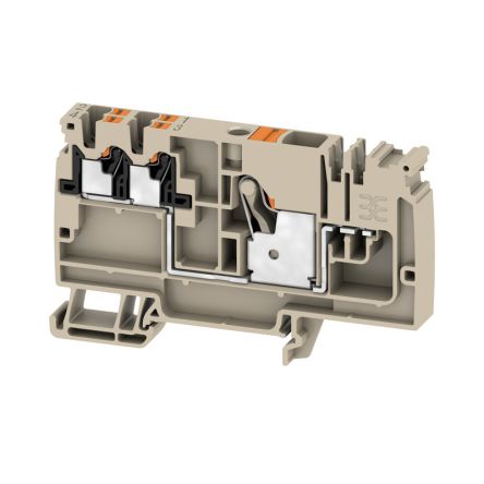 Weidmüller 2503890000 AAP Series Dark Beige, 10mm², 1-Level, Push In Termination, ATEX, IECEx [2503890000]; 286-0142