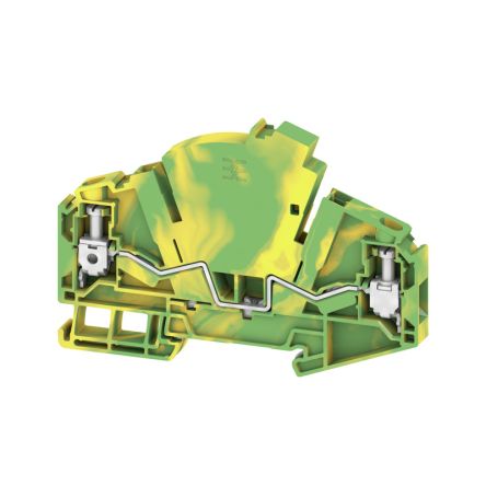 Weidmüller 2710100000 WTTB Series Green/Yellow, 6mm², 1-Level, Screw Termination, ATEX, IECEx [2710100000]; 286-0168