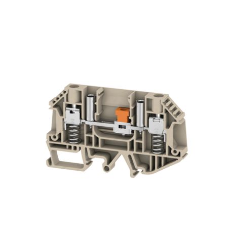 Weidmüller 9538080000 WTL Series Dark Beige, 6mm², 1-Level, Screw Termination, ATEX, IECEx [9538080000]; 286-0195