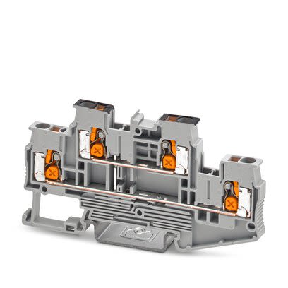 Phoenix Contact 5-PV, XTTB 2 Series Grey, 2.5mm², 2-Level, Push-X Termination [1453890]; 286-0201
