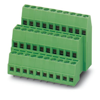 Phoenix Contact 5/ 3-5, 08, MK3DS 1 Series PCB Terminal Block, 27-Contact, 6.35mm Pitch, Solder Mount, 3-Row, Screw [1724026]; 286-0859