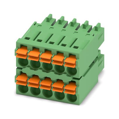 Phoenix Contact Pluggable Terminal Block, 10-Contact, 3.5 mm Pitch, 2-Row [1738830]; 286-0866
