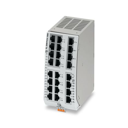 Phoenix Contact 1024T, Unmanaged 24 Port Industrial Ethernet Switch With PoE [1343027]; 286-1001