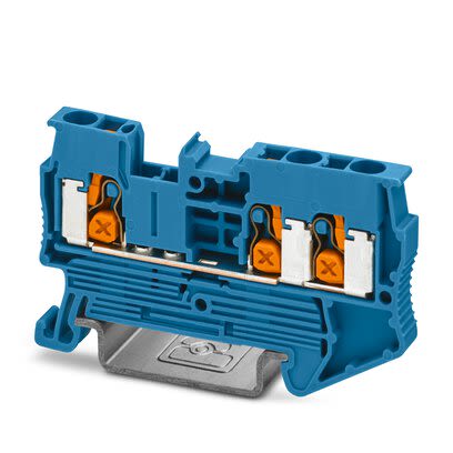 Phoenix Contact 1343121 5-TWIN BU, XT 2 Series Blue, 2.5mm², 3-Level, Push-X Termination [1343121]; 286-1006