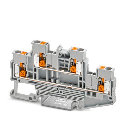 Phoenix Contact 5, XTTB 2 Series Grey, 2.5mm², 2-Level, Push-X Termination [1453789]; 286-1029