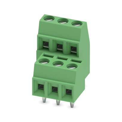 Phoenix Contact 81, MKKDS 1/ 3-3 Series PCB Terminal Block, 6-Contact, 3.81mm Pitch, Solder Mount, 2-Row, Screw [1708039]; 286-1039