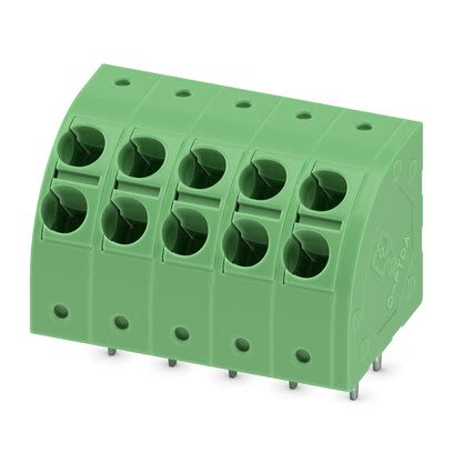 Phoenix Contact 0, 5/ 5-5, PTDA 2 Series PCB Terminal Block, 10-Contact, 2.5mm Pitch, Solder Mount, 2-Row, Push In [1725341]; 286-1046
