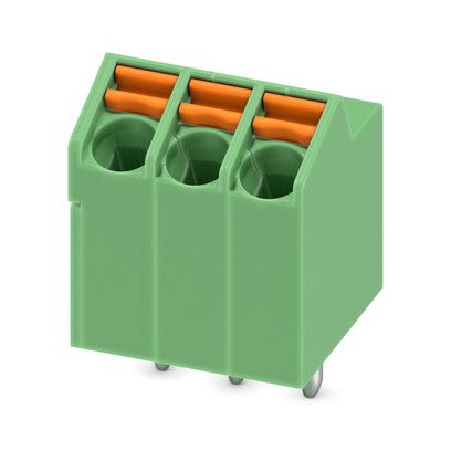 Phoenix Contact 5, SPTA 1/ 3-3 Series PCB Terminal Block, 3-Contact, 3.5mm Pitch, Solder Mount, 1-Row, Push In Spring [1752117]; 286-1052