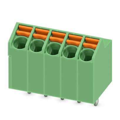Phoenix Contact 5, SPTA 1/ 5-3 Series PCB Terminal Block, 5-Contact, 3.5mm Pitch, Solder Mount, 1-Row, Push In Spring [1752133]; 286-1054