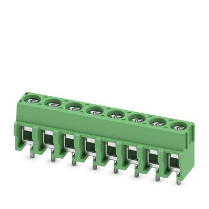 Phoenix Contact 0-H, 5/ 8-5, PT 1 Series PCB Terminal Block, 8-Contact, 5mm Pitch, Solder Mount, 1-Row, Screw [1935226]; 286-1098