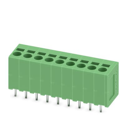 Phoenix Contact 0, 5/ 9-V-5, SPT 2 Series PCB Terminal Block, 9-Contact, 5mm Pitch, Solder Mount, 1-Row, Push In Spring [1991163]; 286-1104