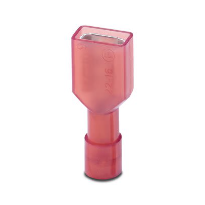 Phoenix Contact C-SCFFI Red Insulated Plug Spade Connector, Slip-on Sleeve, 6.3 x 0.8mm² Tab Size [3240538]; 286-1142