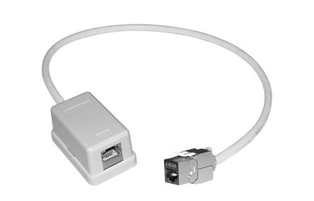 RS PRO 2-Port RJ45 Extender, Cat6a, Shielded [0]; 286-1571
