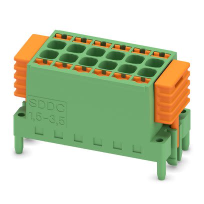 Phoenix Contact SDDC Series PCB Terminal Block, 12-Contact, 3.5mm Pitch, Through Hole Mount, 2-Row, Screw Termination [1848684]; 286-1596