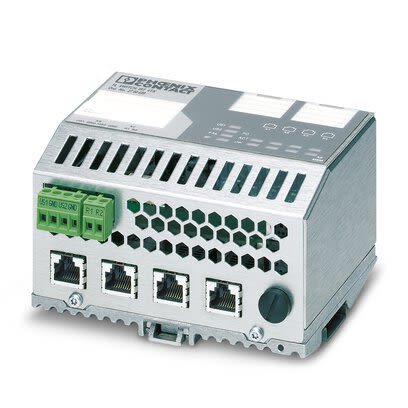 Phoenix Contact FL SWITCH IRT 4TX Series DIN Rail Mount Industrial Ethernet Switch, 4 RJ45 Ports, 10/100Mbit/s [2700689]; 286-1597