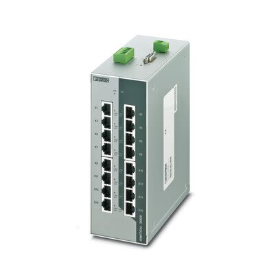 Phoenix Contact FL SWITCH 3016 Series DIN Rail Mount Industrial Ethernet Switch, 16 RJ45 Ports, 10/100Mbit/s [2891058]; 286-1613